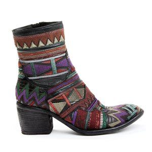Marco Delli Embroidered Ankle Boots